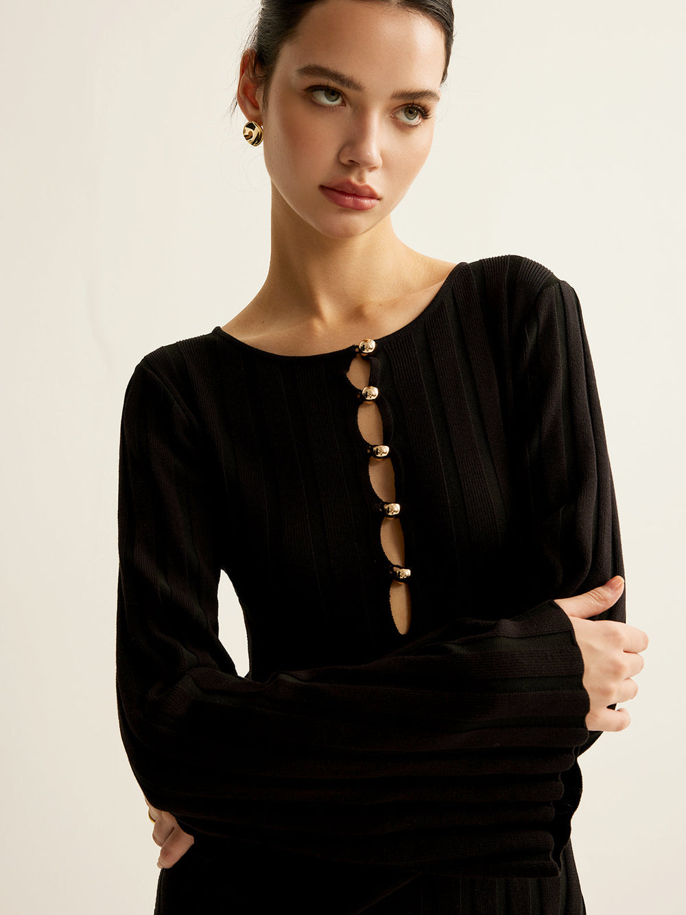 Cutout-Strickkleid