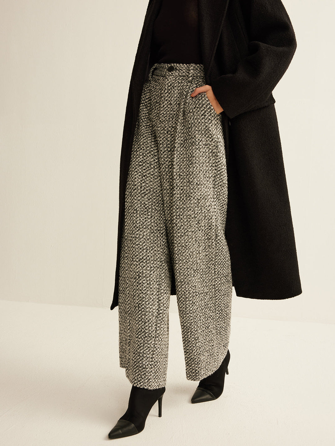 Wollmischungs-Tweedhose