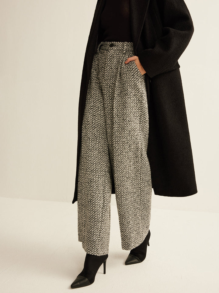 Wollmischungs-Tweedhose