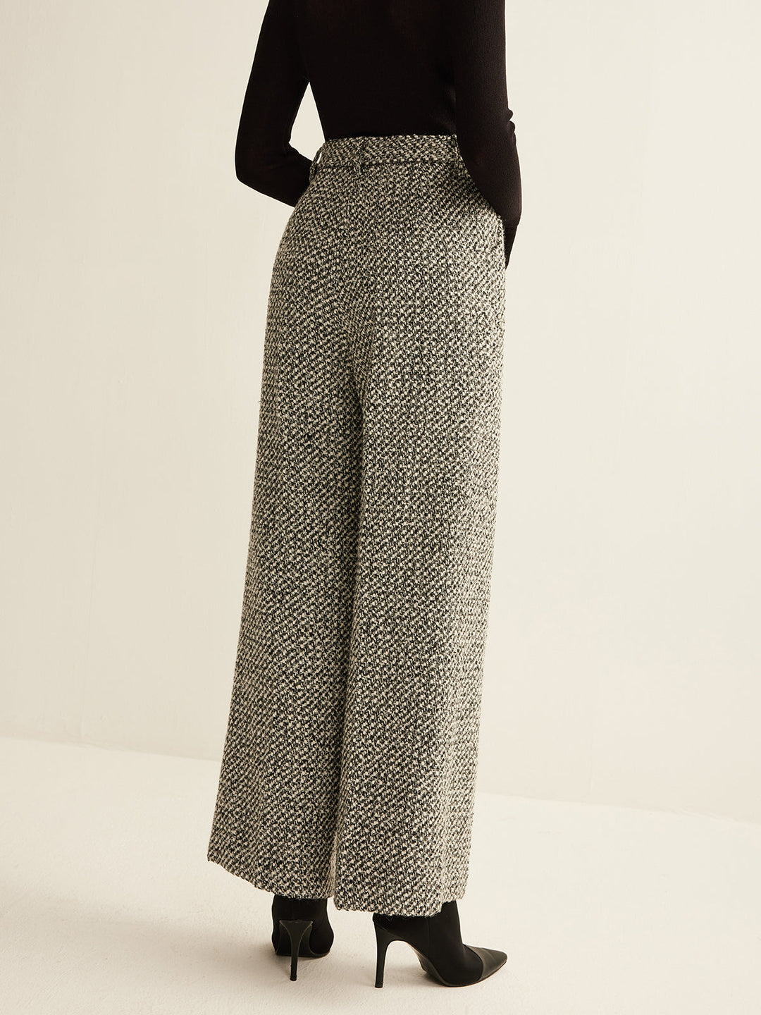 Wollmischungs-Tweedhose
