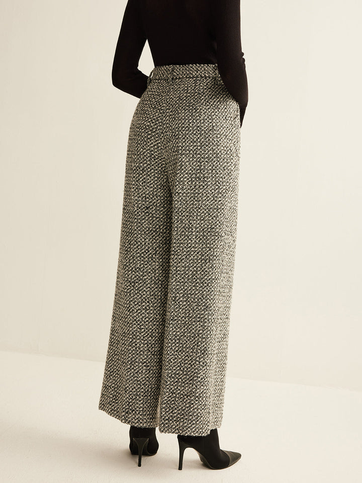 Wollmischungs-Tweedhose