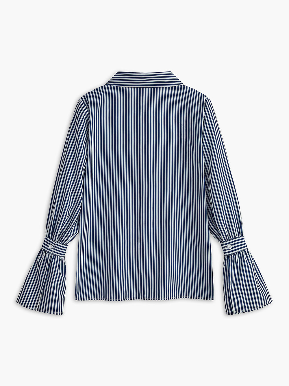 Gestreiftes Poloshirt mit Rüschenärmeln