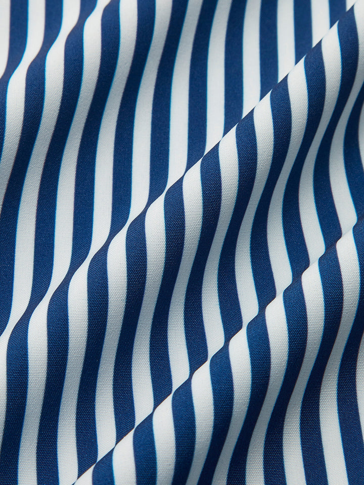 Gestreiftes Poloshirt mit Rüschenärmeln