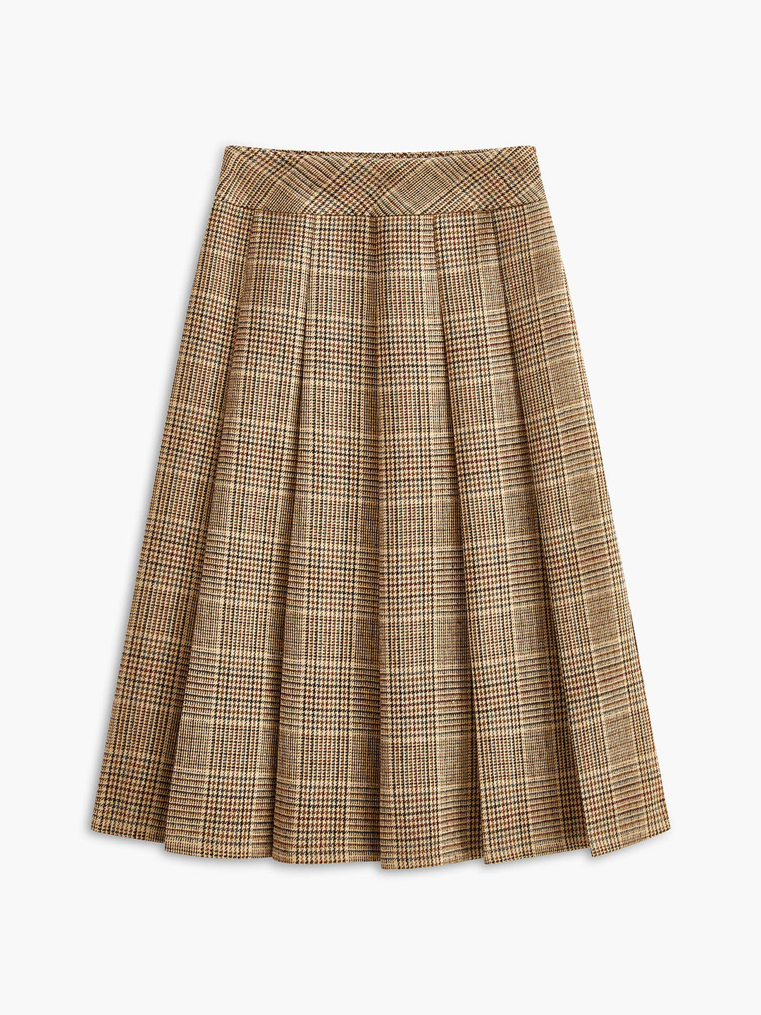 Tweed Faltenrock mit Reißverschluss