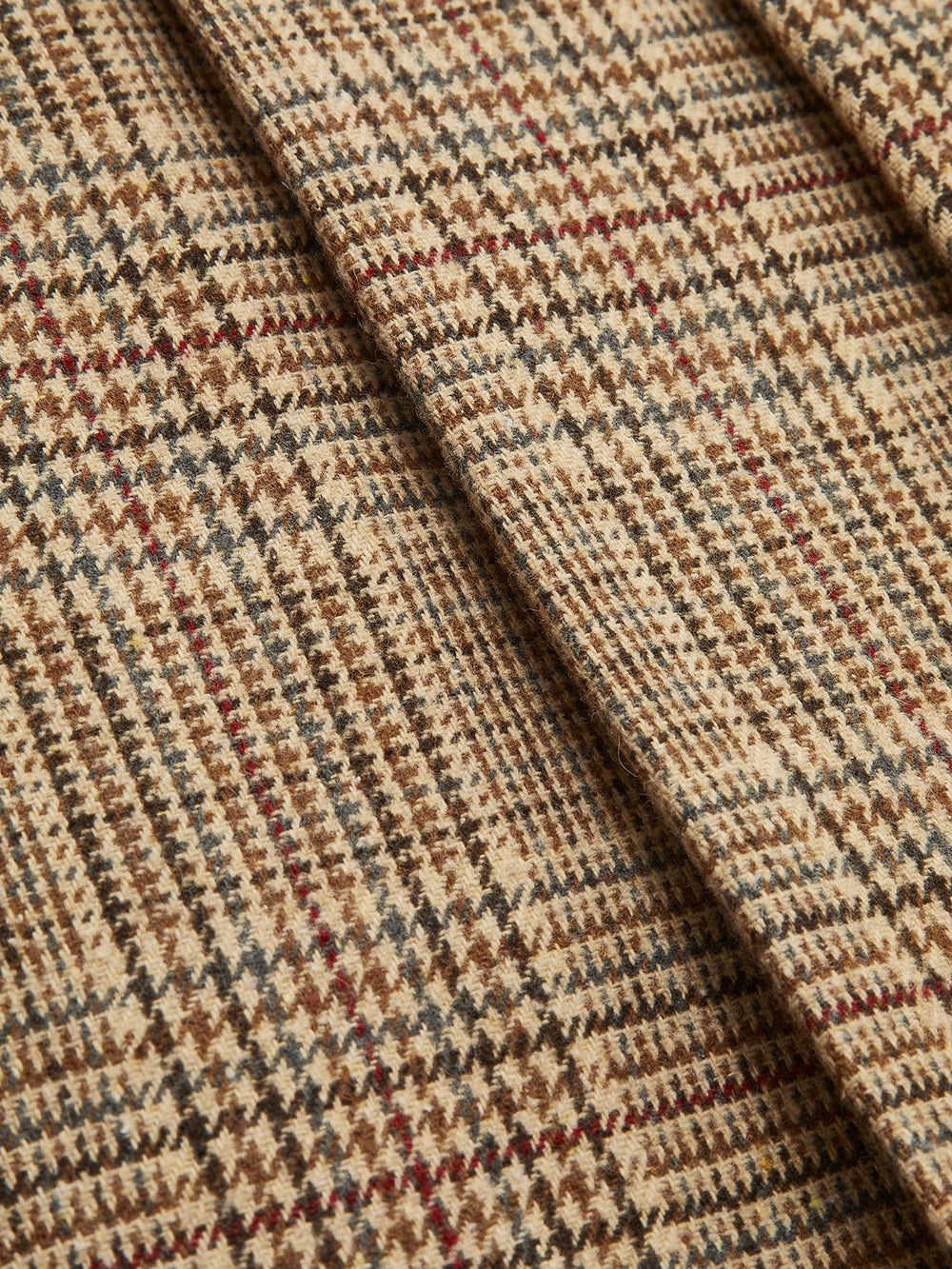 Tweed Faltenrock mit Reißverschluss