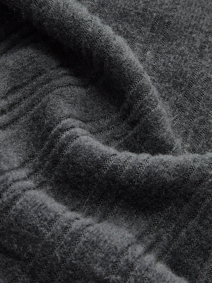 Color Block Panel Lapel Strickkleid