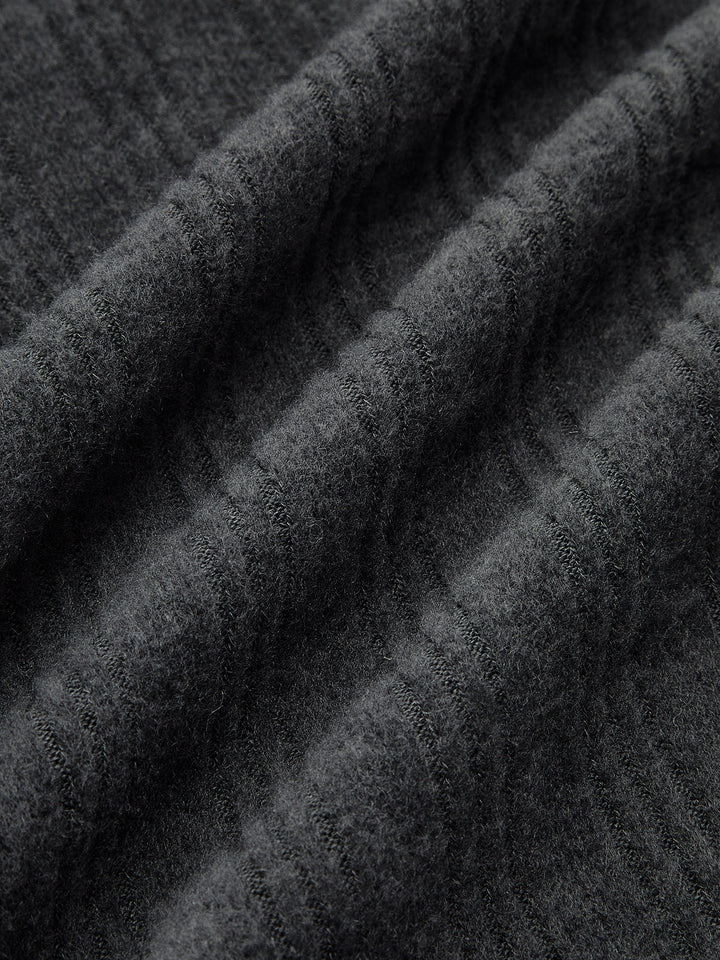 Color Block Panel Lapel Strickkleid