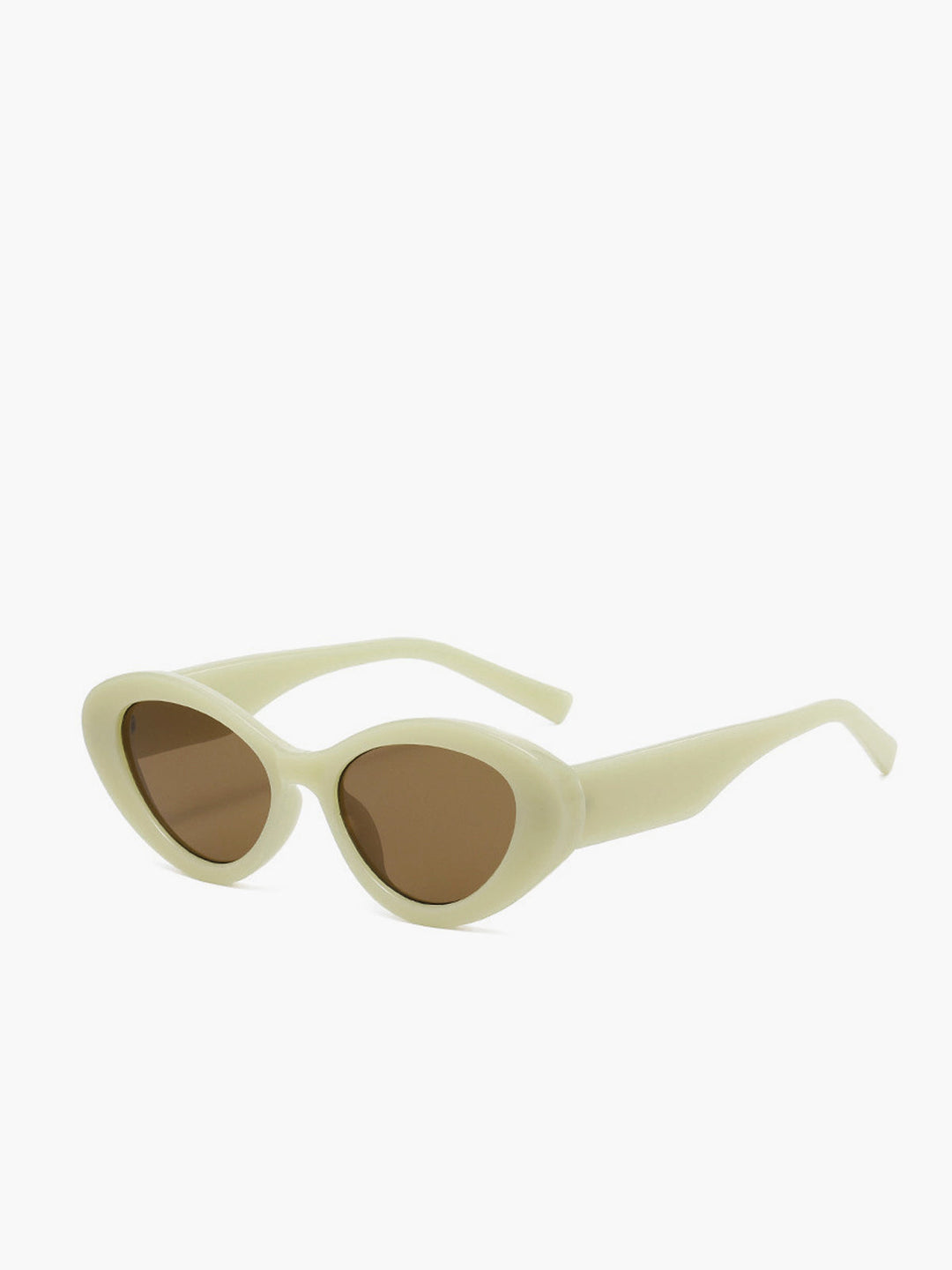 Creme Katzenaugen-Sonnenbrille