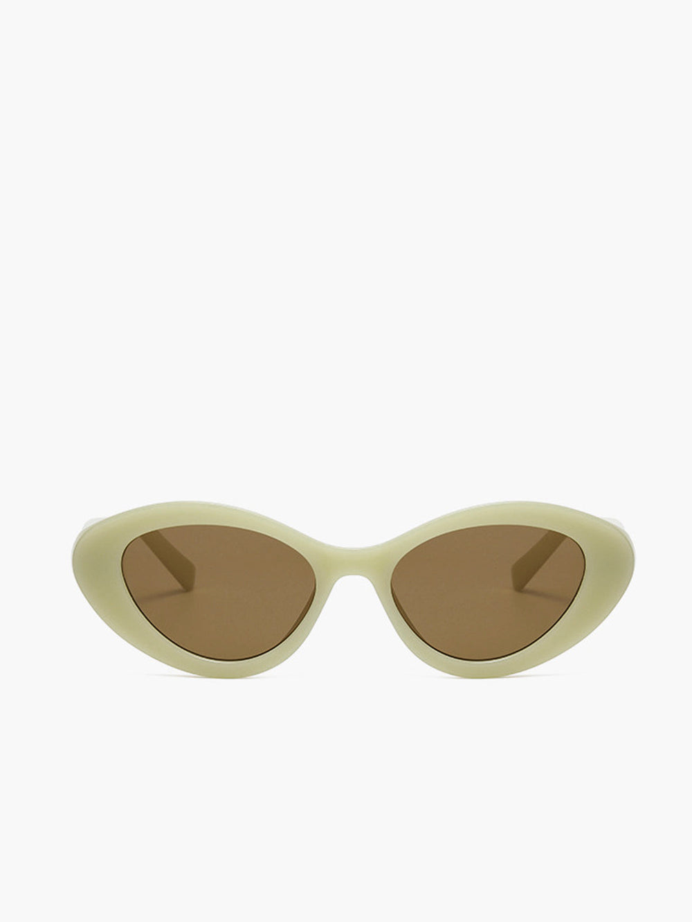 Creme Katzenaugen-Sonnenbrille