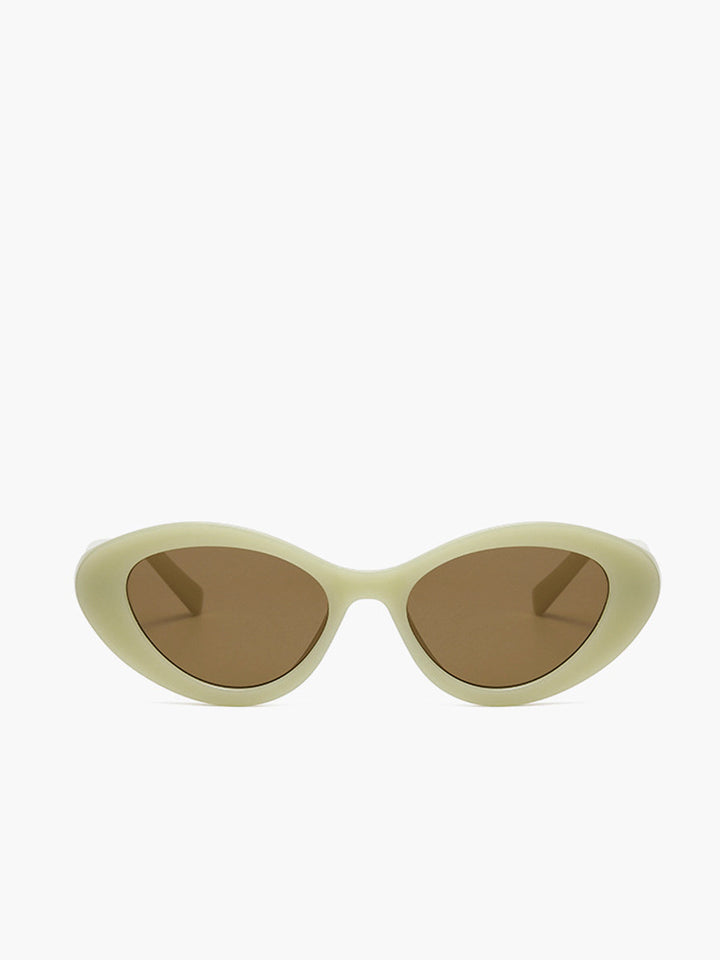 Creme Katzenaugen-Sonnenbrille