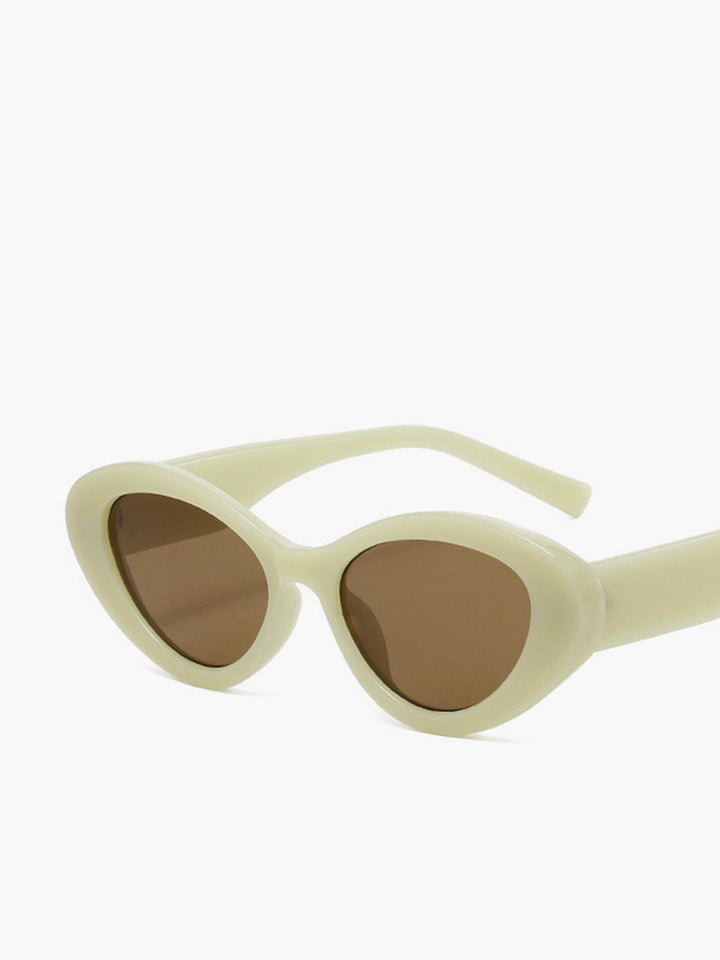 Creme Katzenaugen-Sonnenbrille