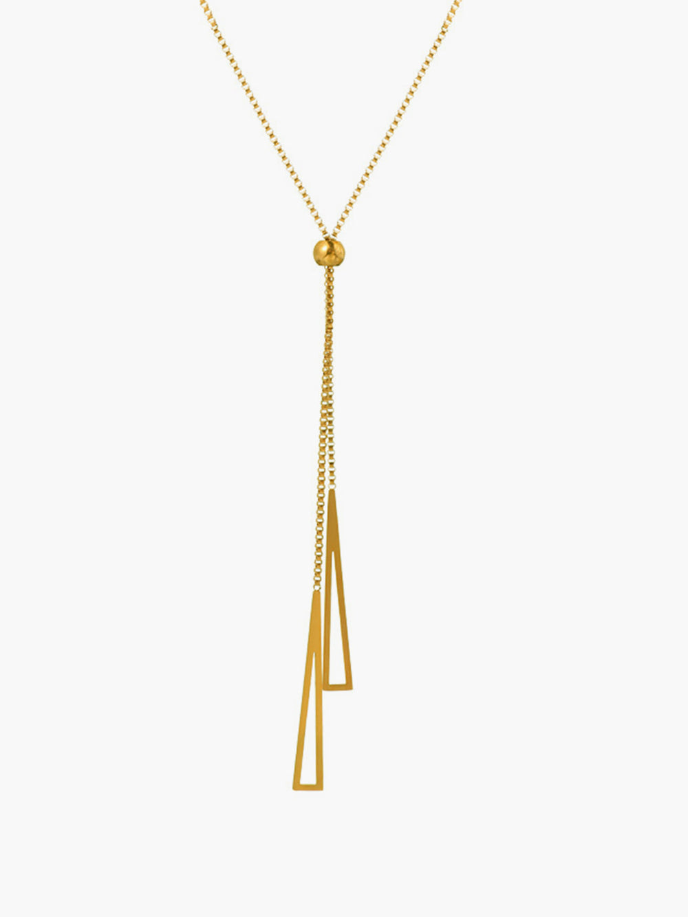 Goldene Lariat-Quasten-Halskette