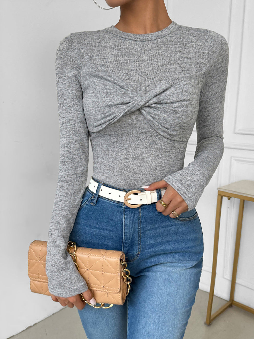 Geknotetes Skinny Jersey Top