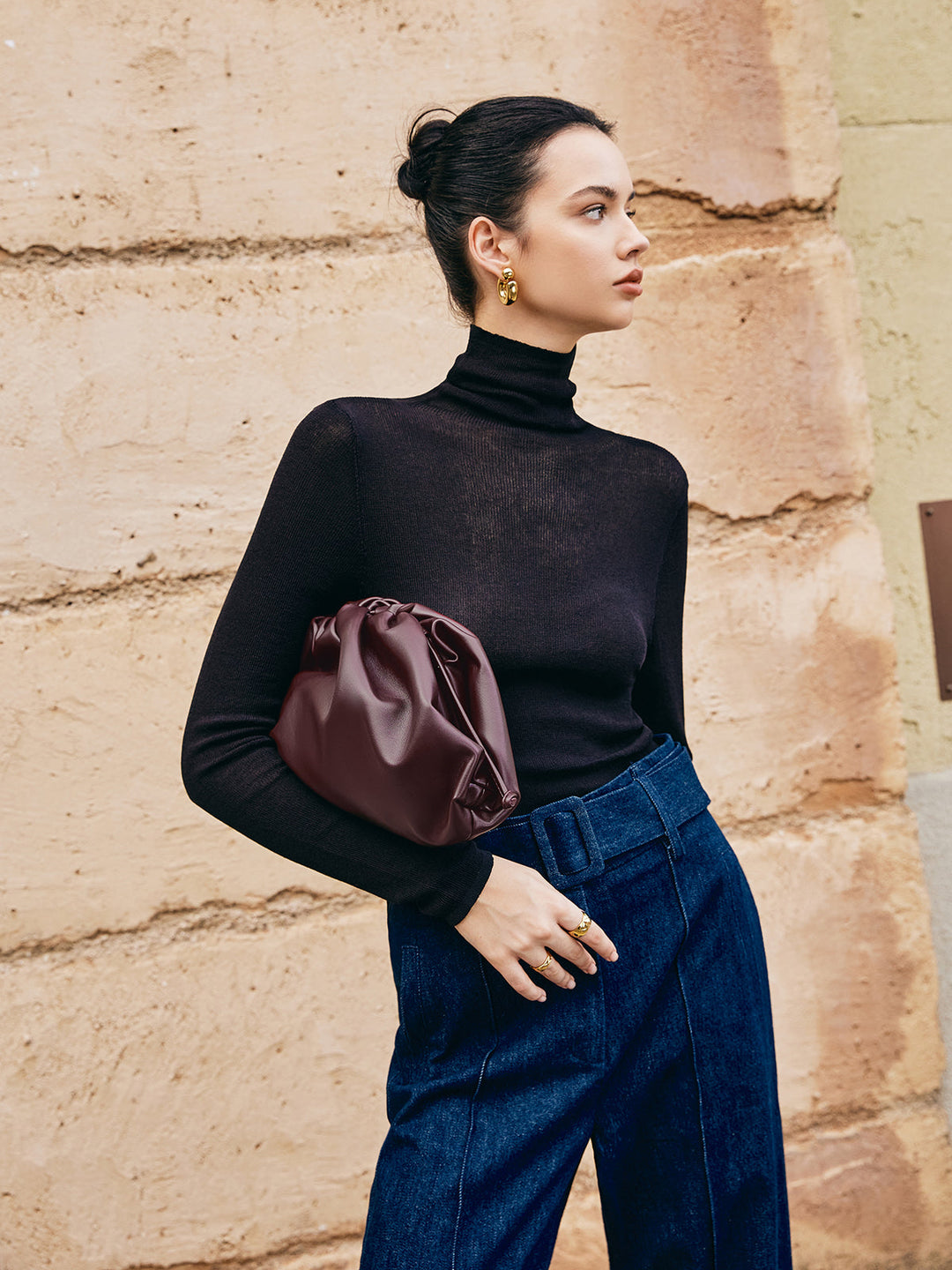 Kordelzug Weiche Clutch Tasche