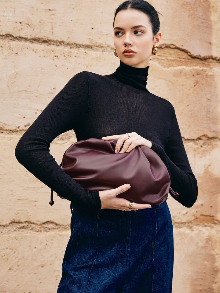 Kordelzug Weiche Clutch Tasche