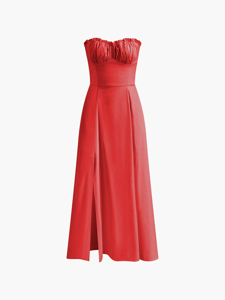 Lettuce Trim Wickelkleid mit Schlitz