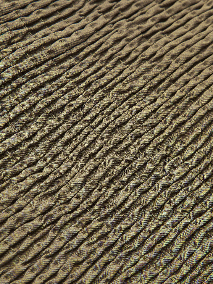 Shirred Plissiertes Etuikleid Mit Gürtel