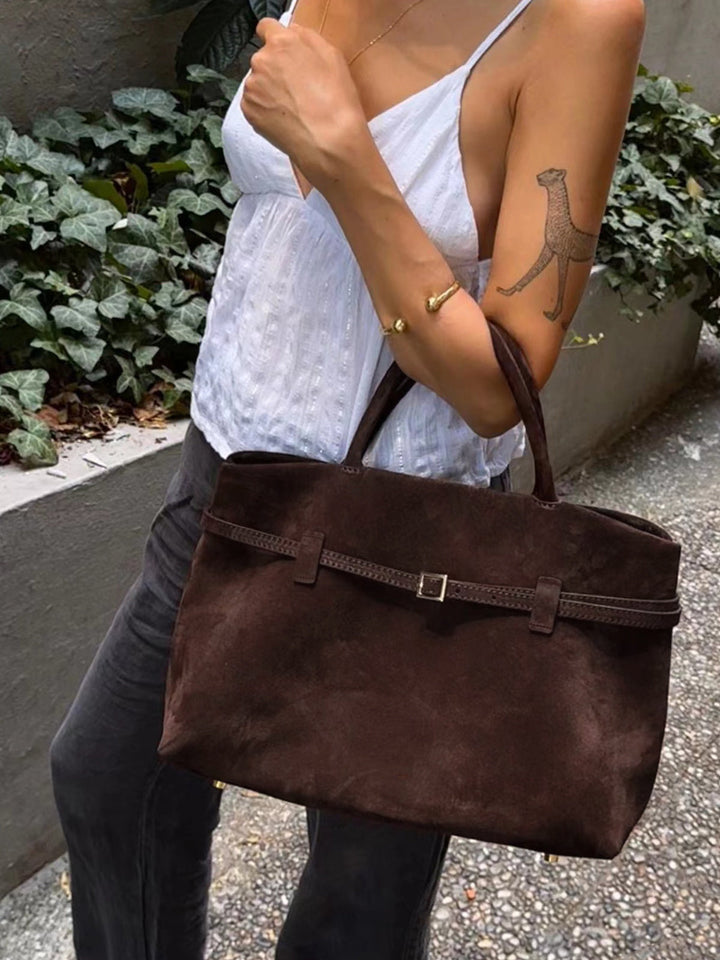Vintage Tasche mit Schnallendesign und Henkel