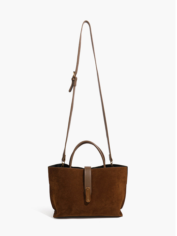 Topgriff Wildleder Tasche mit Fach