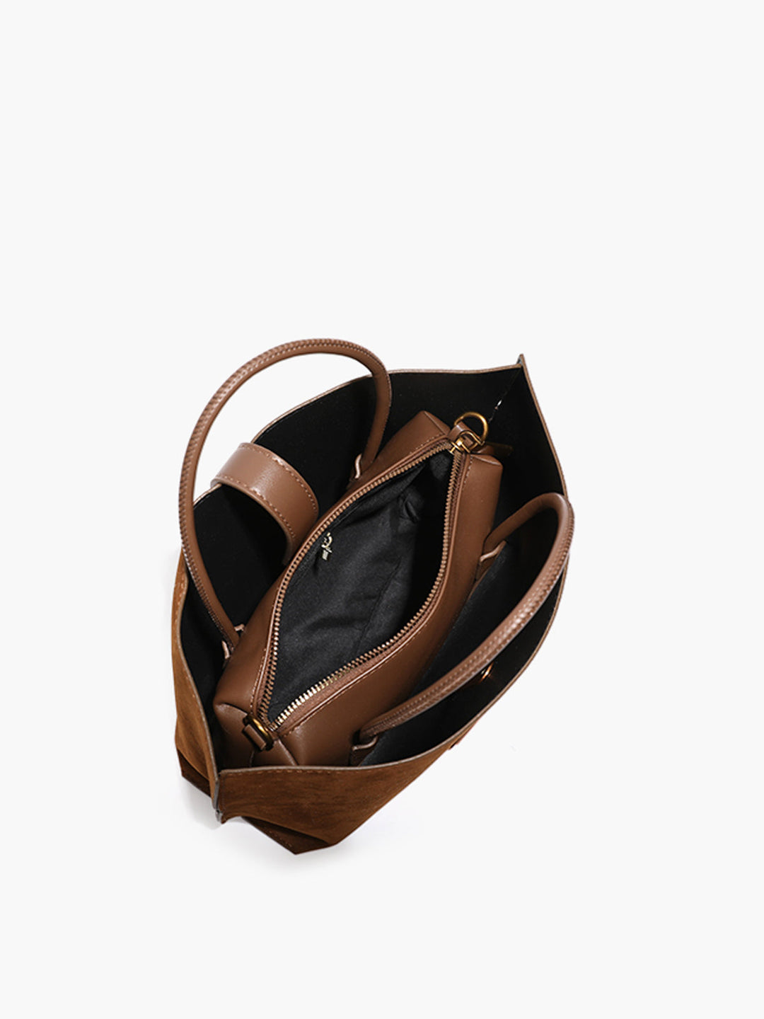 Topgriff Wildleder Tasche mit Fach