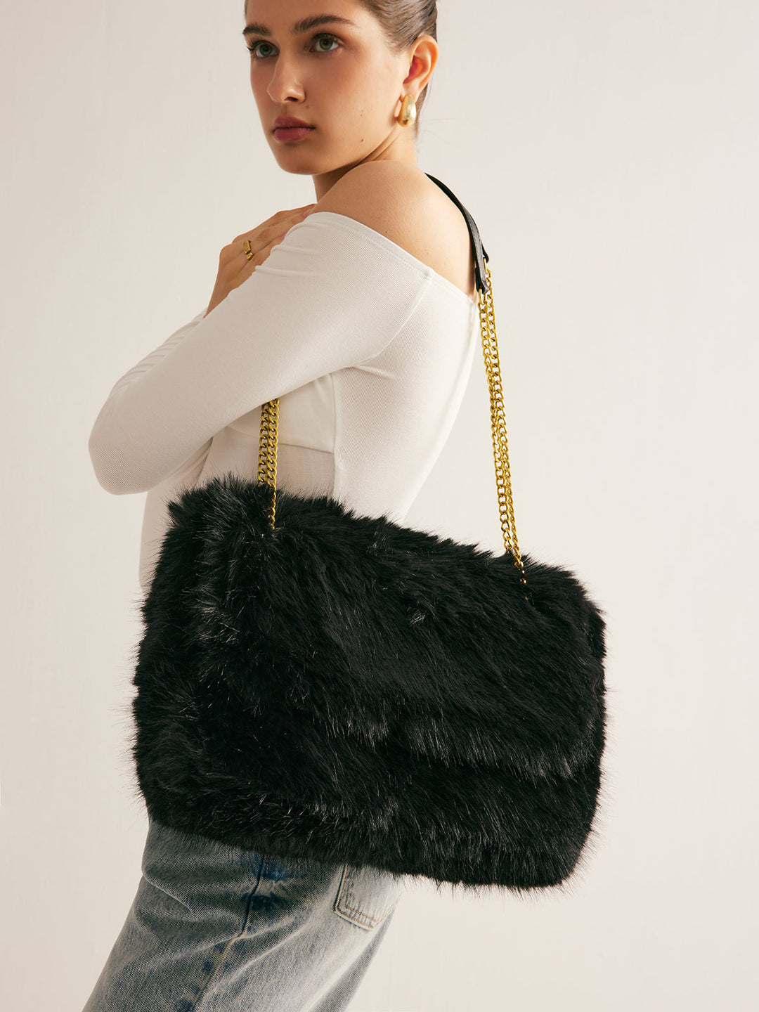 Große Kapazitäts-Fuzzy-Klappen-Tasche