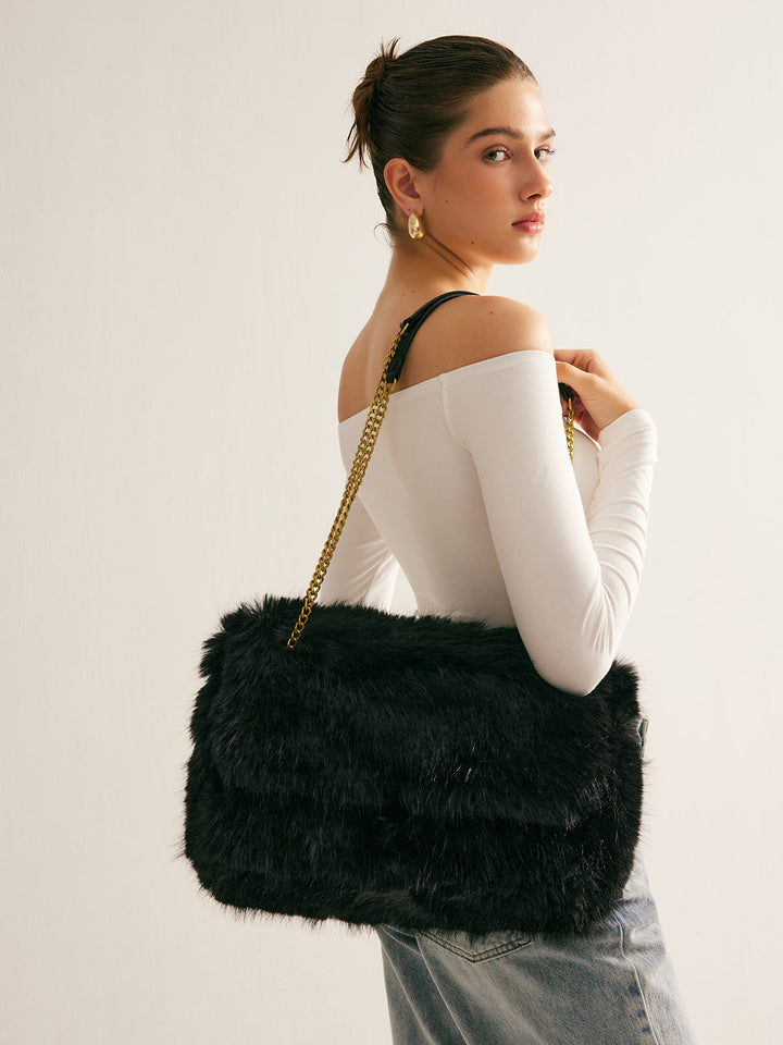 Große Kapazitäts-Fuzzy-Klappen-Tasche