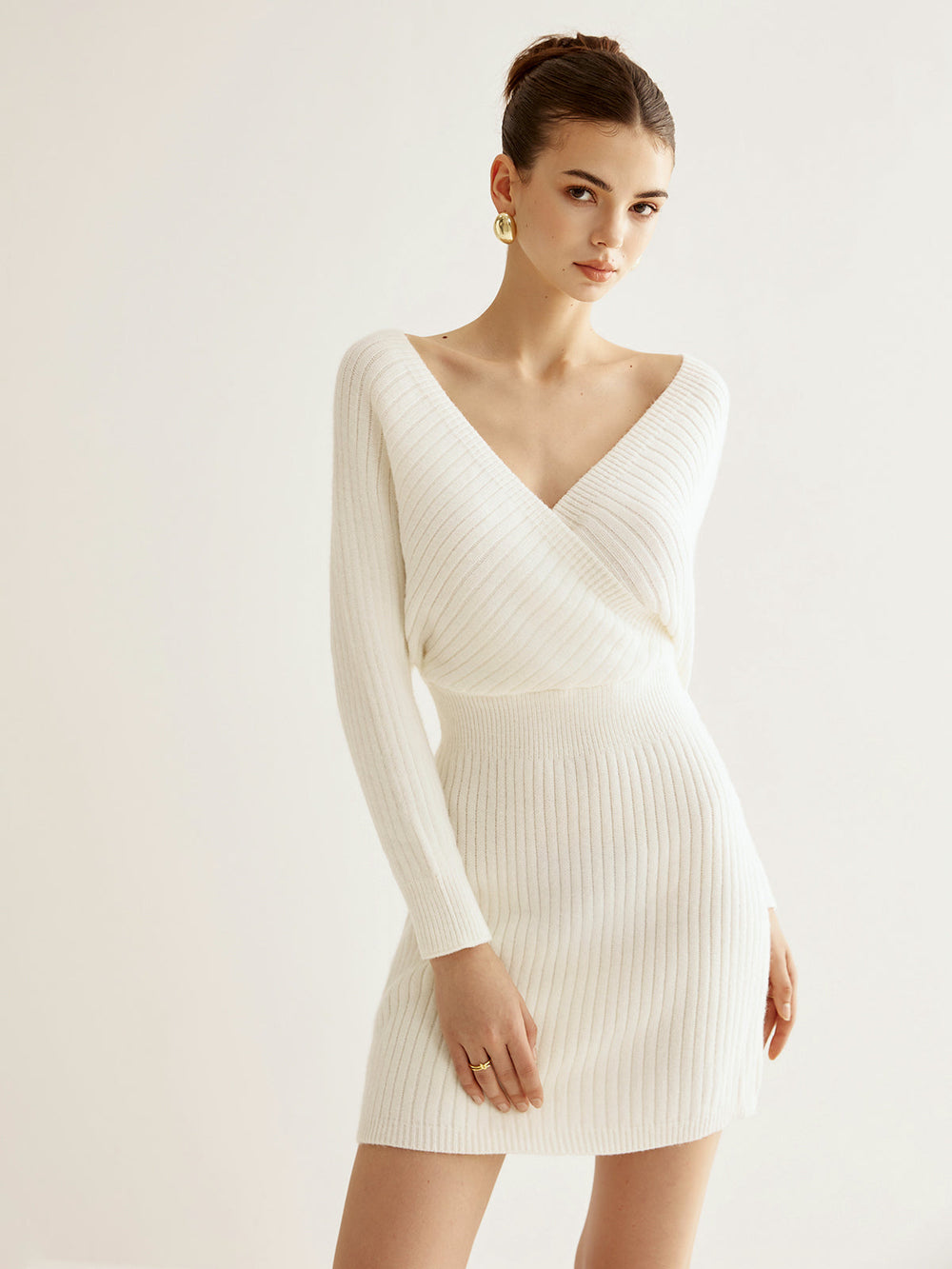 Criss Cross Cinched Pulloverkleid