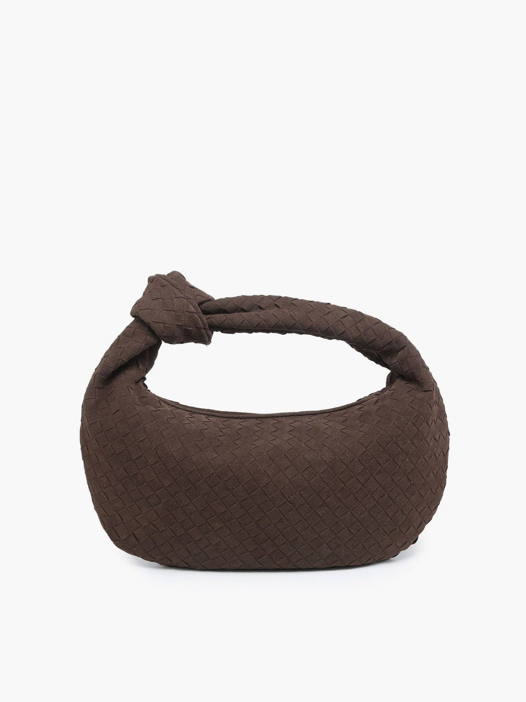 Abgerundete gewebte geknotete Wildleder Tasche