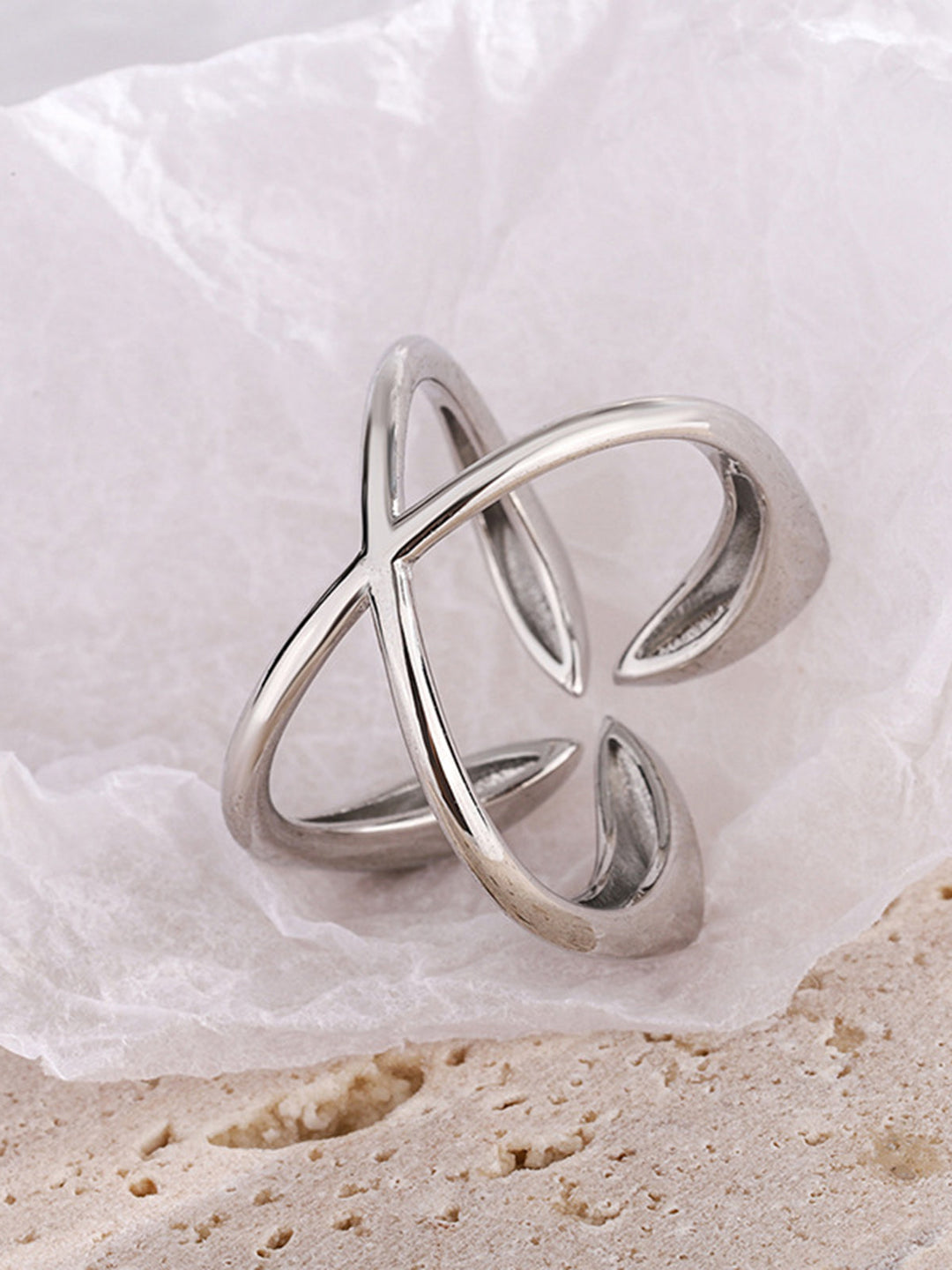 Criss Cross Kleeblatt Offener Ring