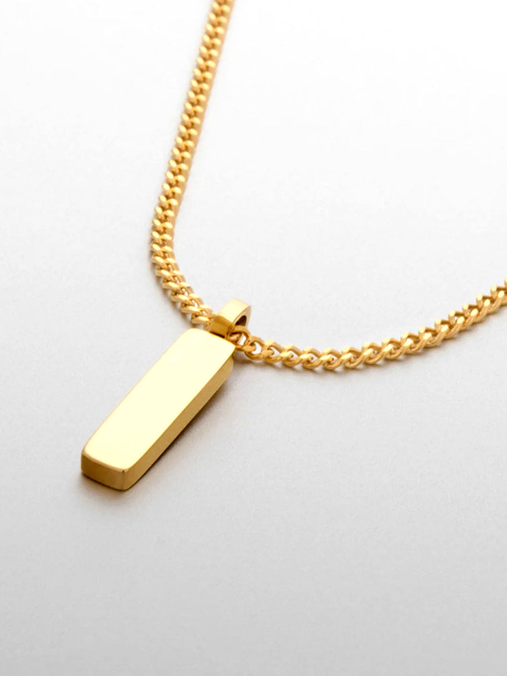 Goldene Streifen-Anhänger Halskette