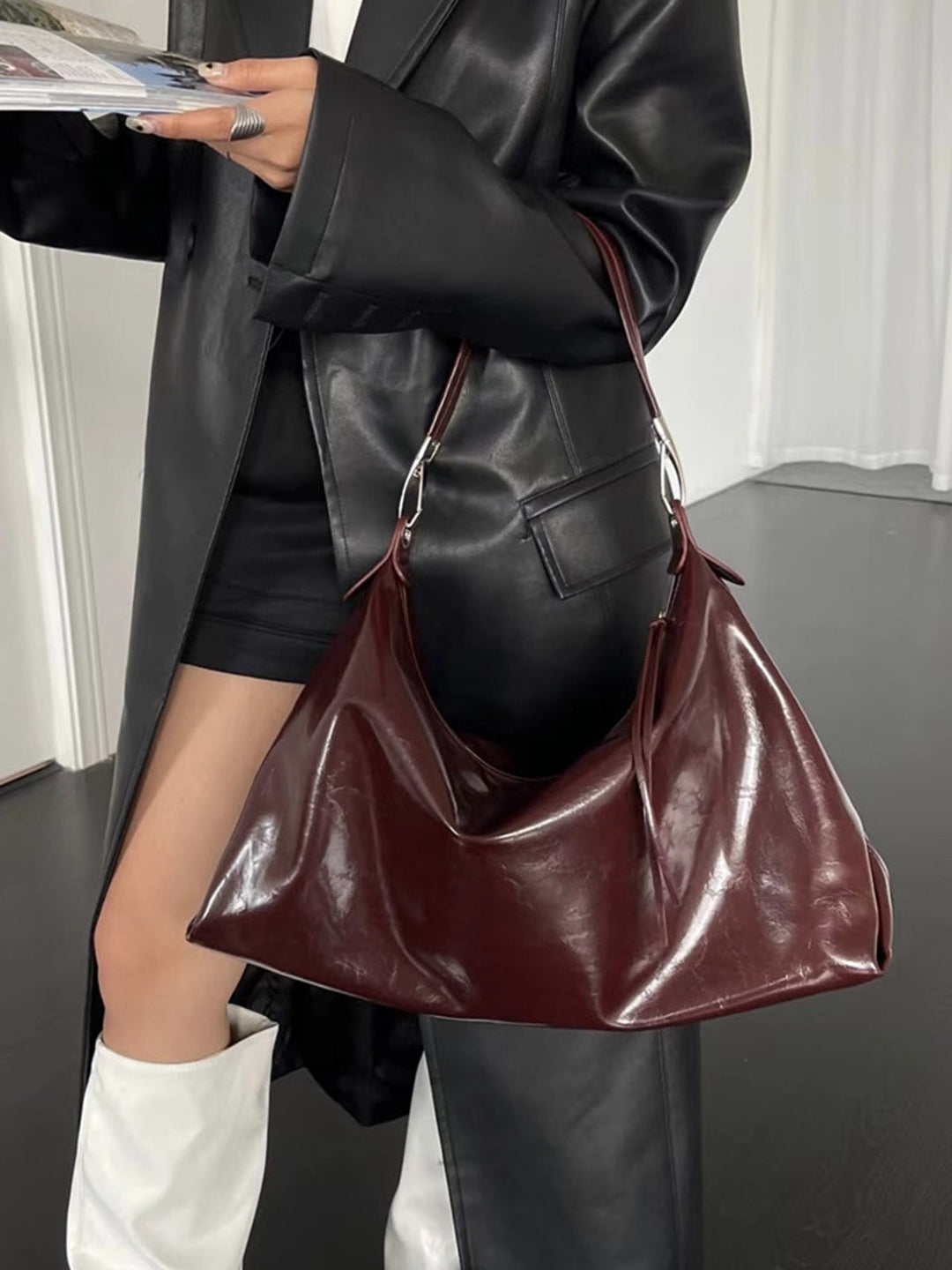 Zipper Weiche Hobo Tasche