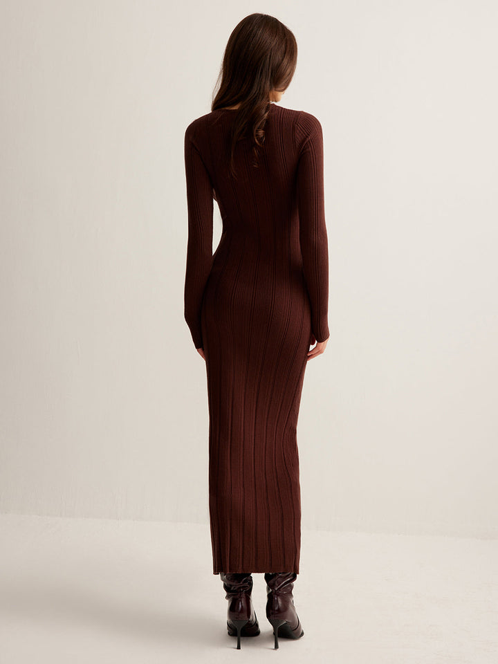 Cutout Slim Sweater Kleid