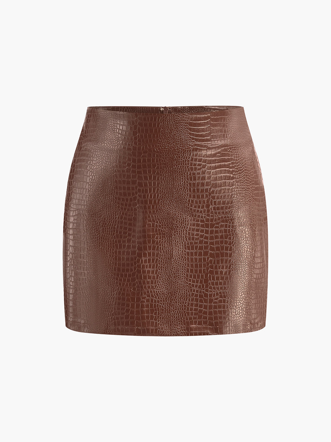 Faux Leder Texturierte Minirock