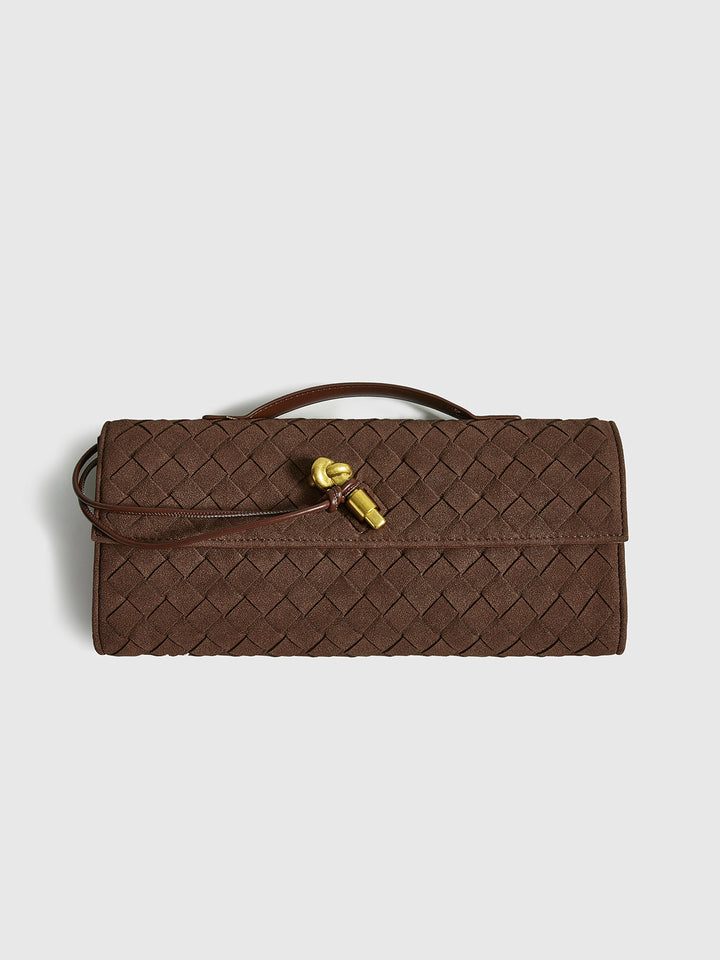 Tasche aus Wildleder mit Überschlag