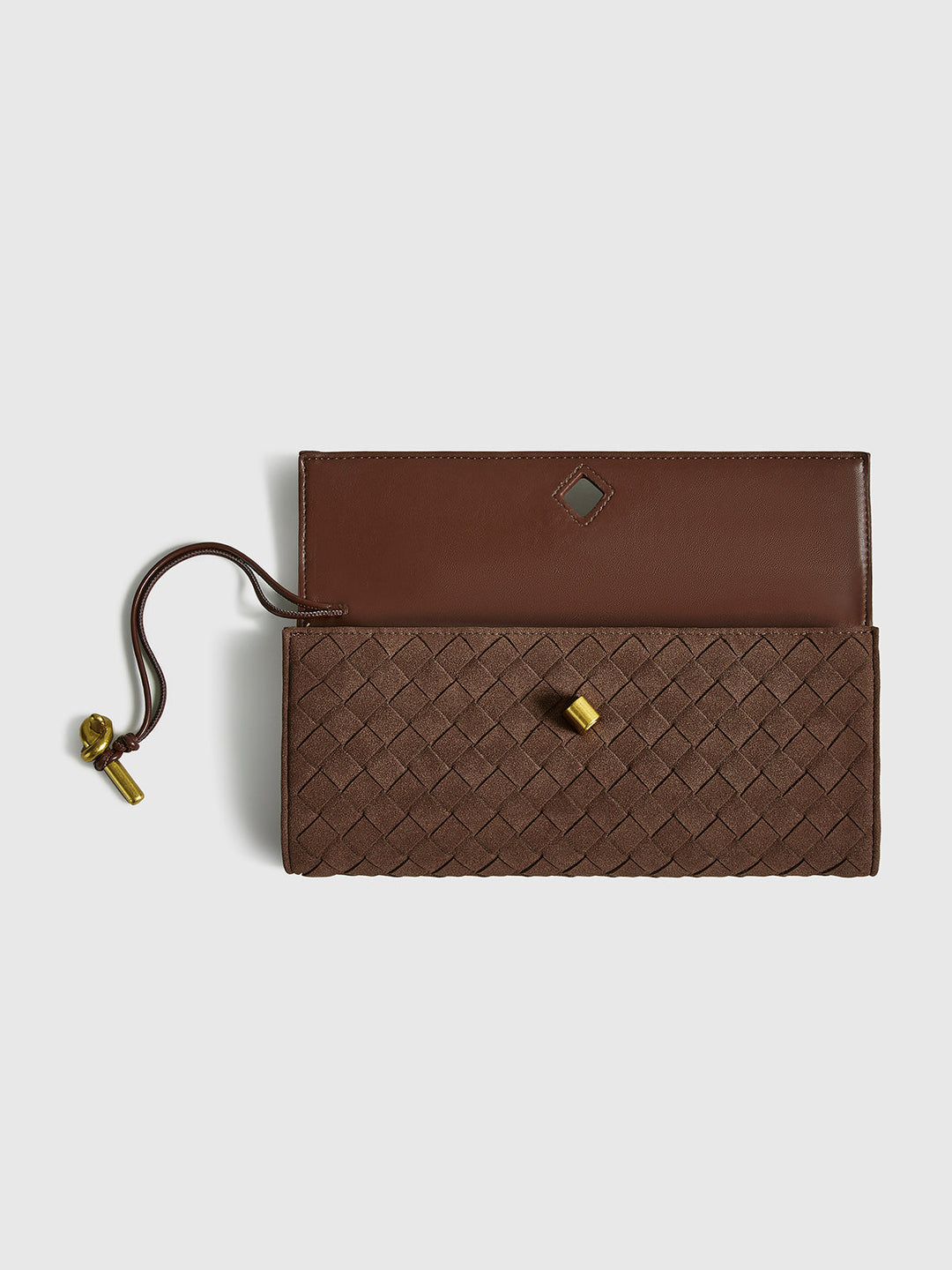 Tasche aus Wildleder mit Überschlag
