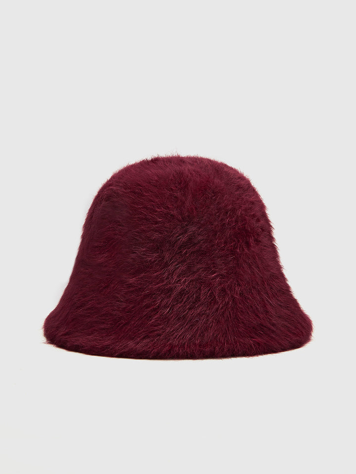 Schlichter Bucket Hat aus Kaninchenfell