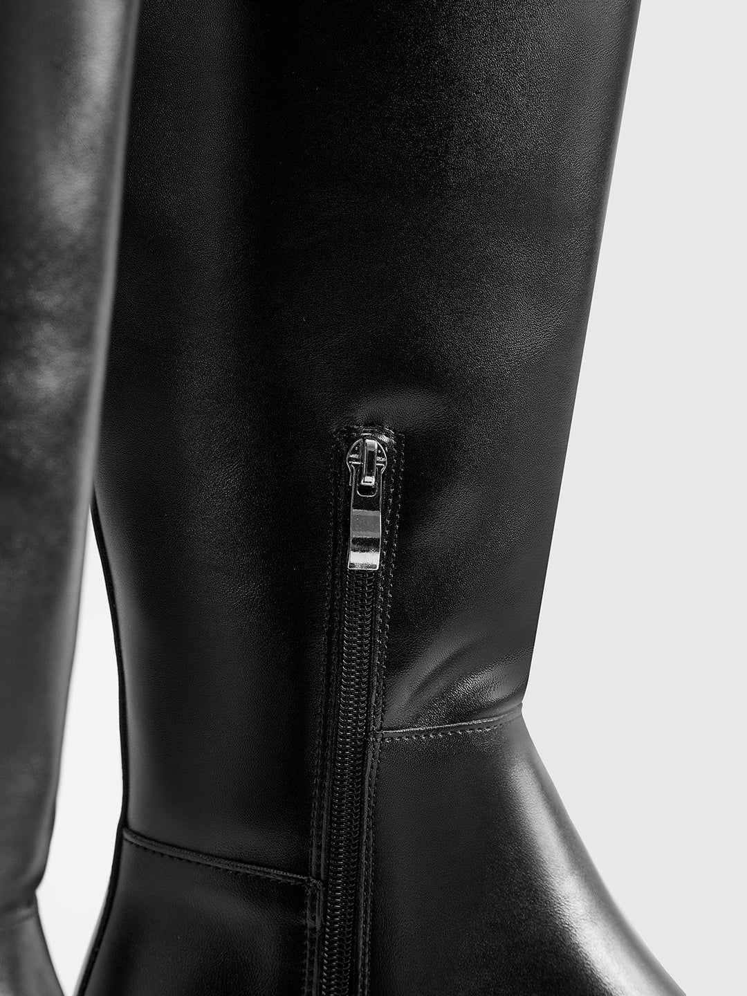 Abgerundete Zehen Kniehohe Stiefel