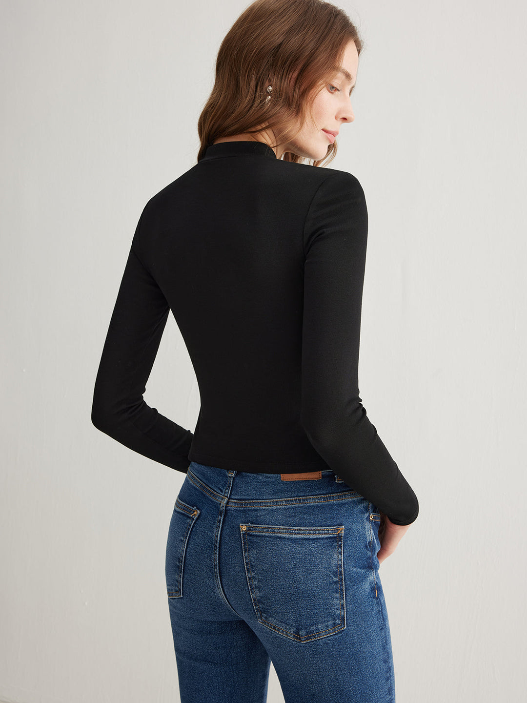 Seitenschlitz Jersey Top