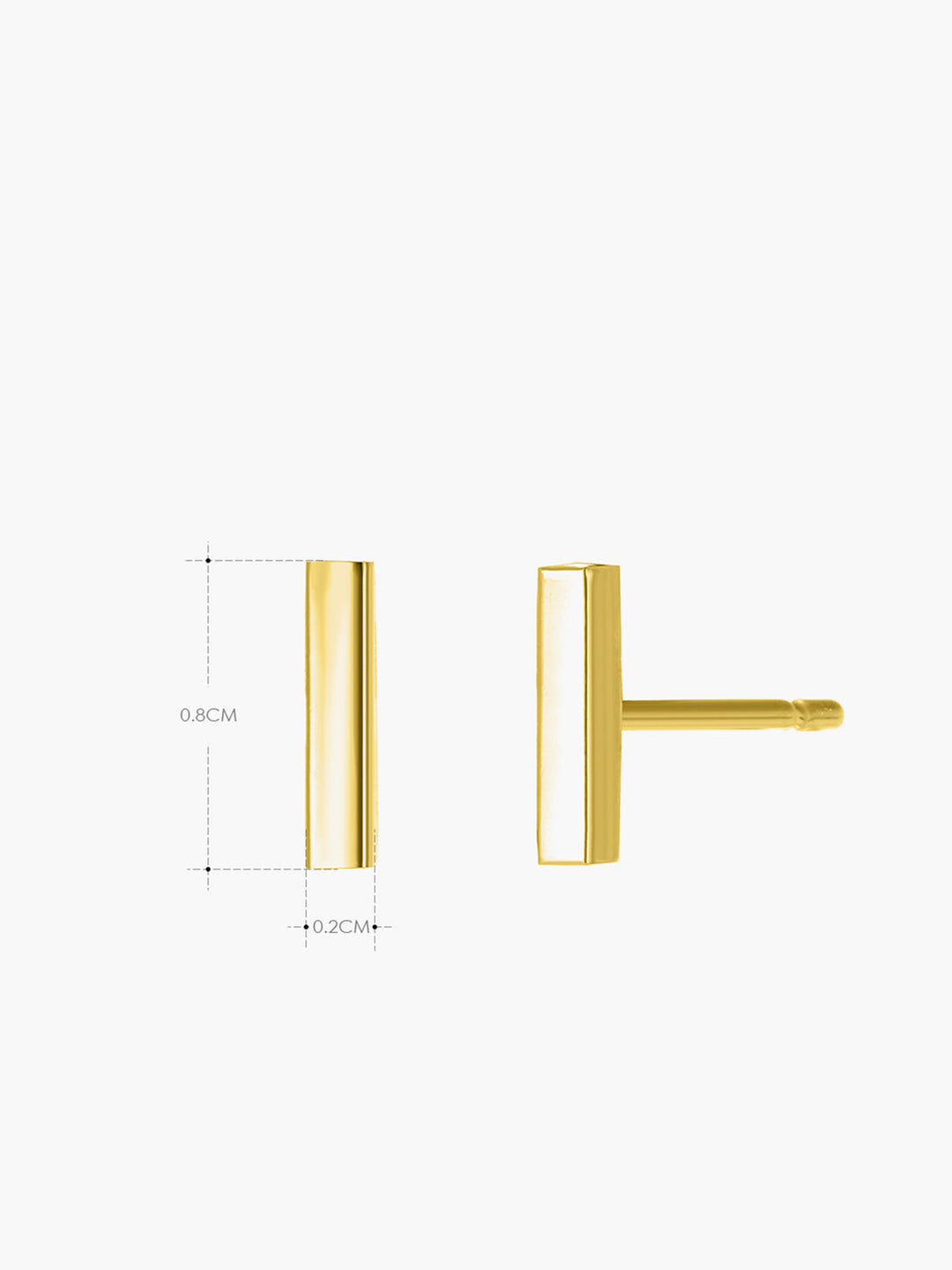 Minimalistische Stecker-Ohrringe