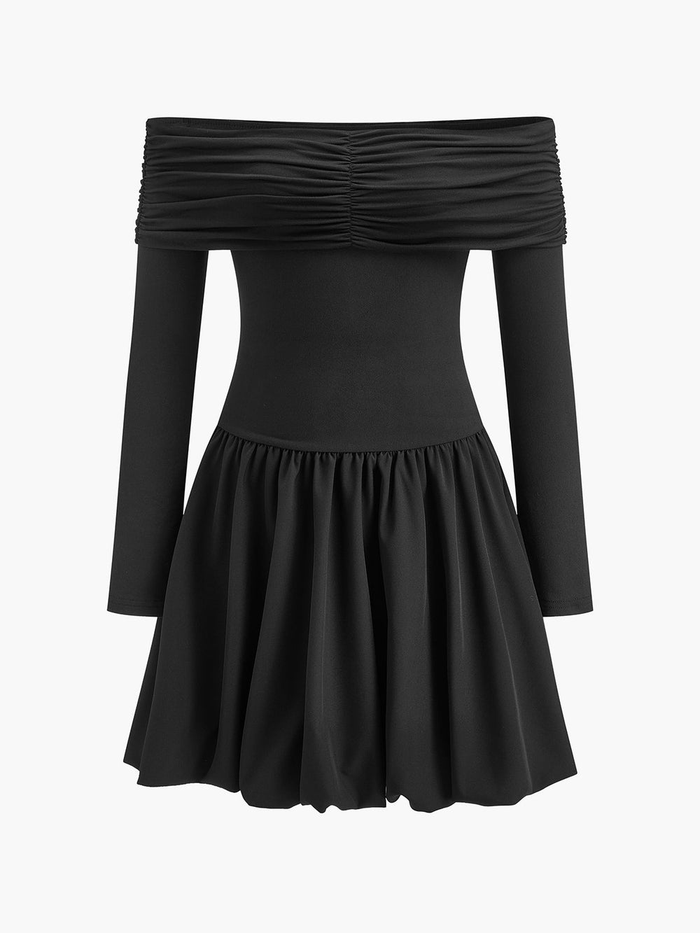 Gerades Schulter-Jersey-Kleid mit Taillensitz