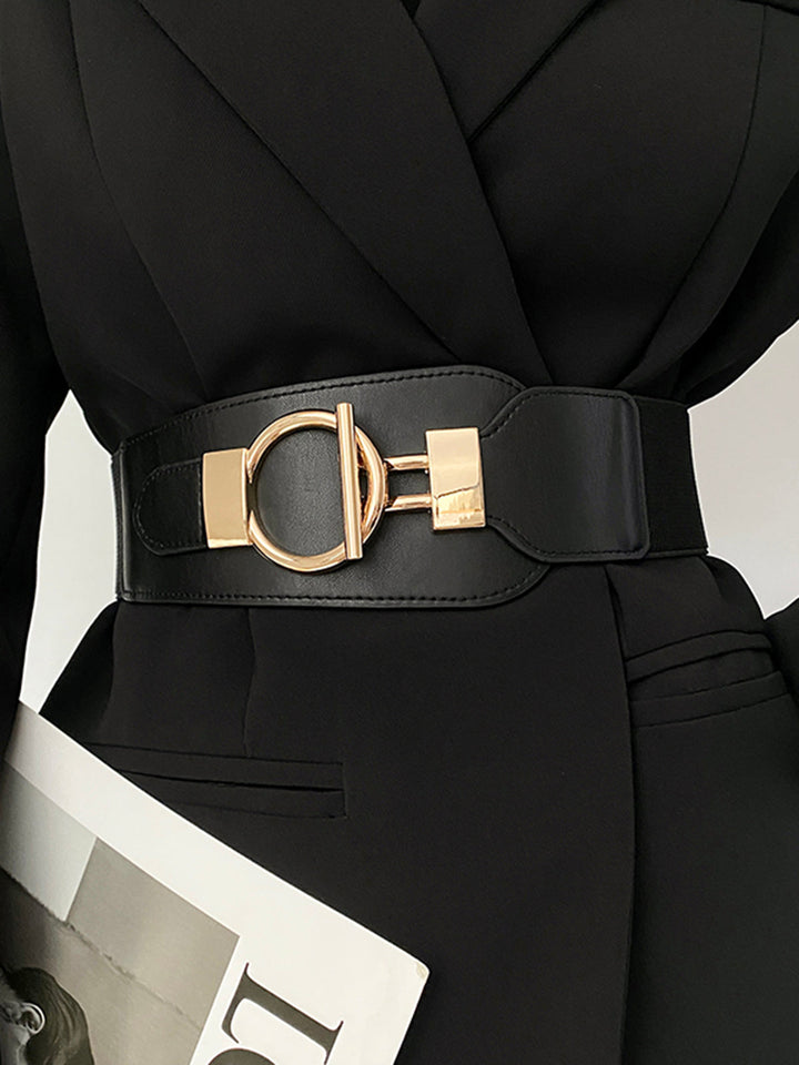Elastischer Breitgürtel mit Metall-Lariat