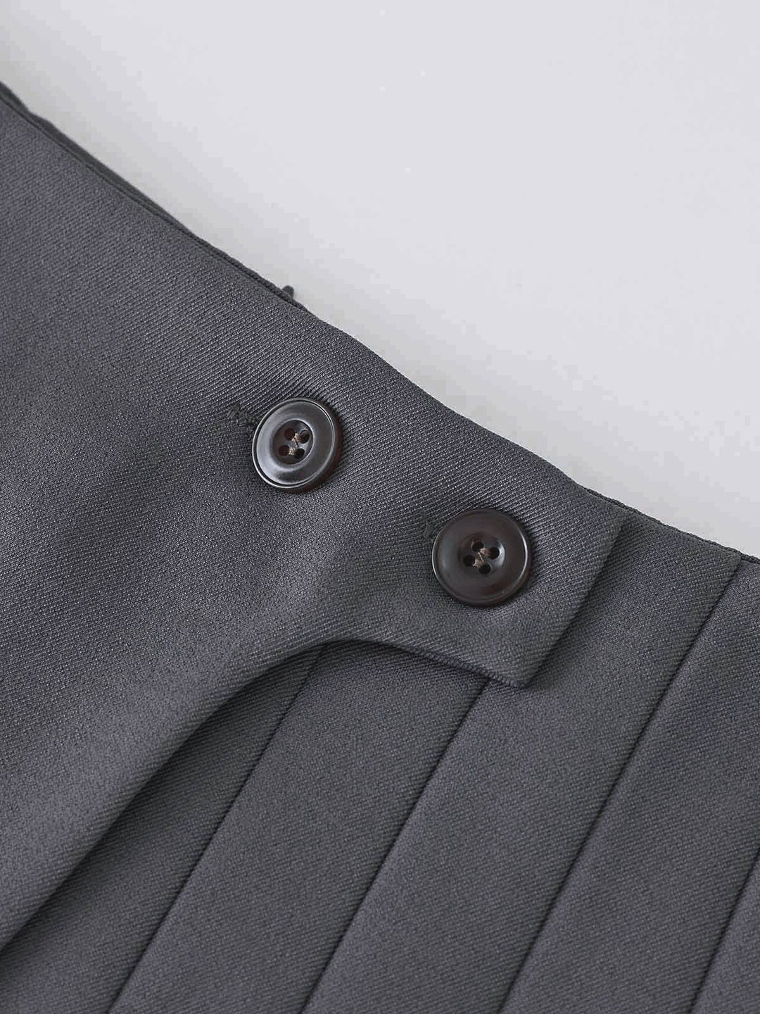 Button Reißverschluss Faltenrock Anzugrock