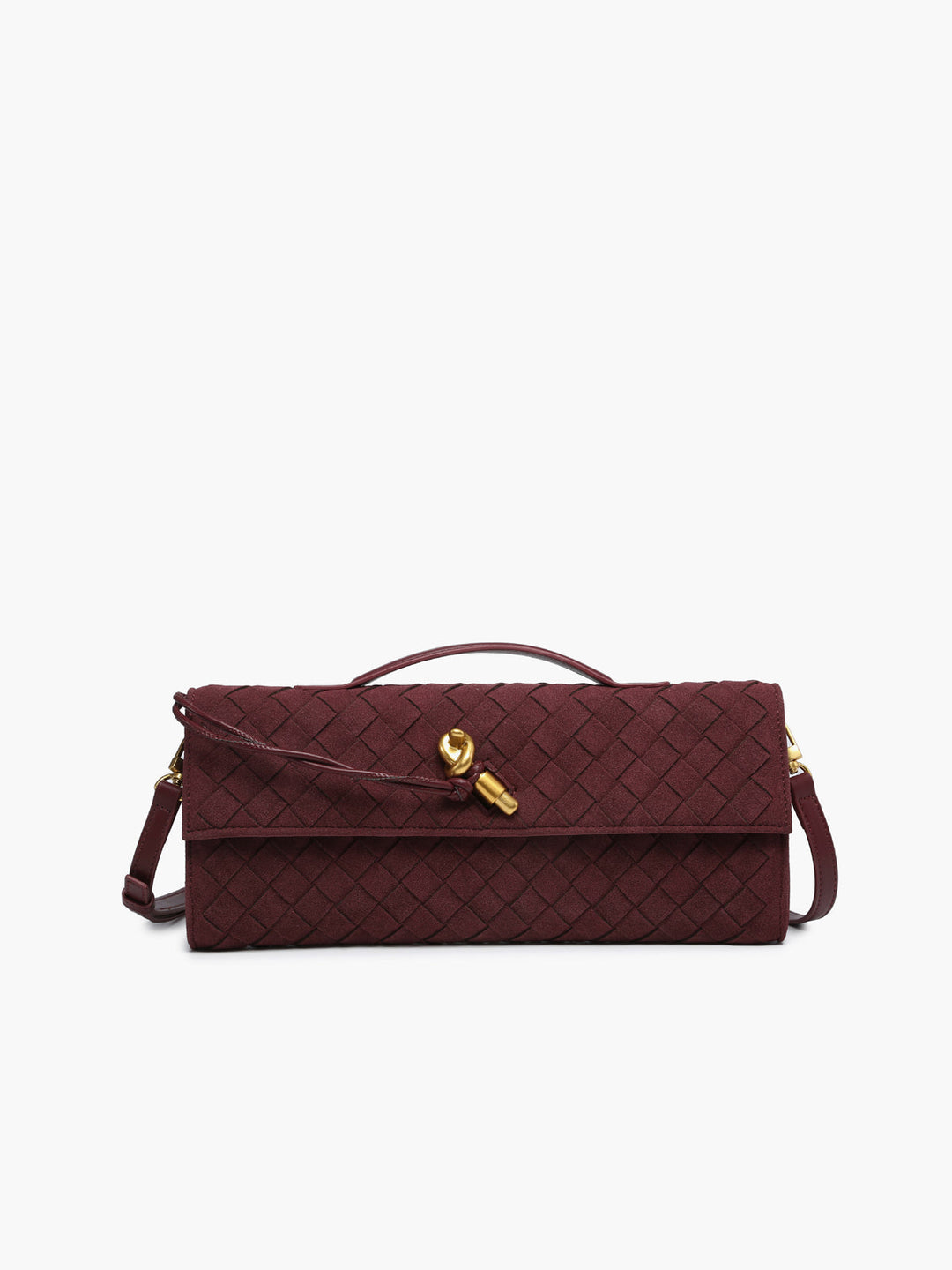 Tasche aus Wildleder mit Überschlag