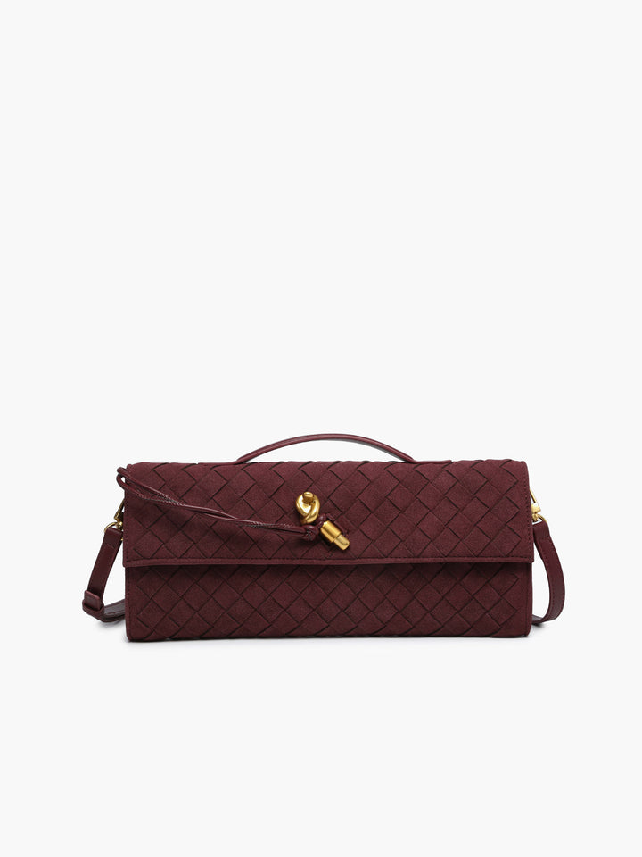 Tasche aus Wildleder mit Überschlag