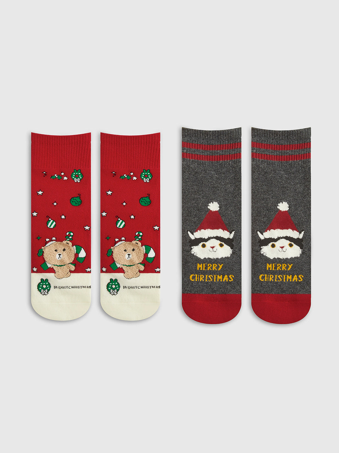 Cartoon Weihnachtsgeschenkbox mit Socken