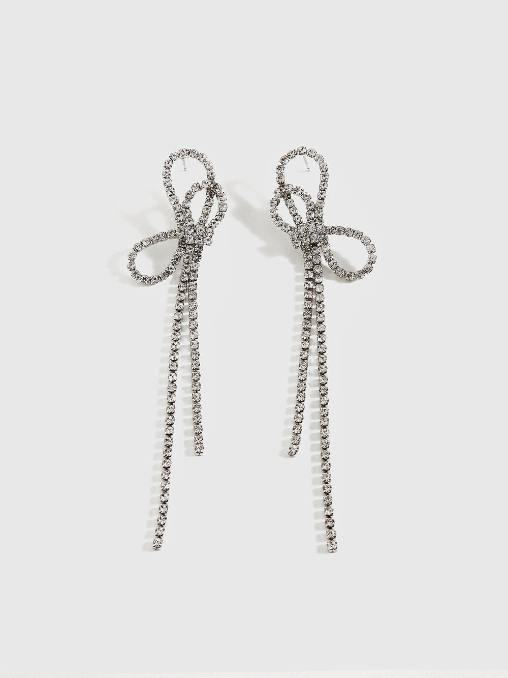Strass Schleife Quaste Ohrringe