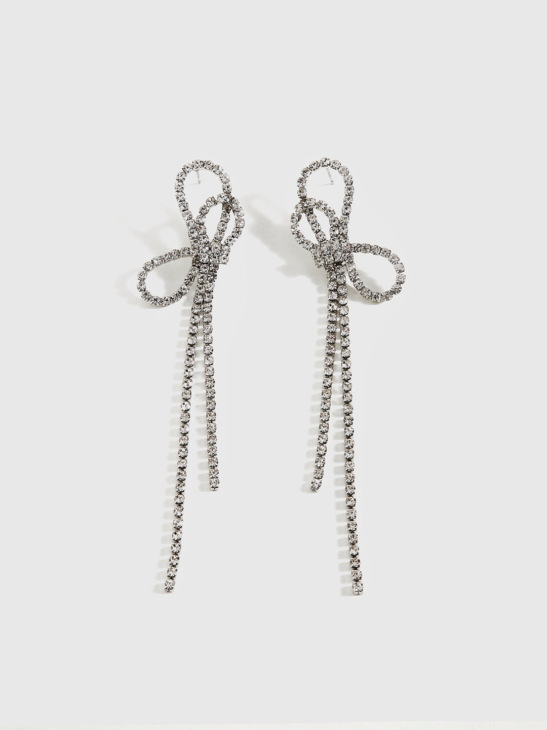 Strass Schleife Quaste Ohrringe