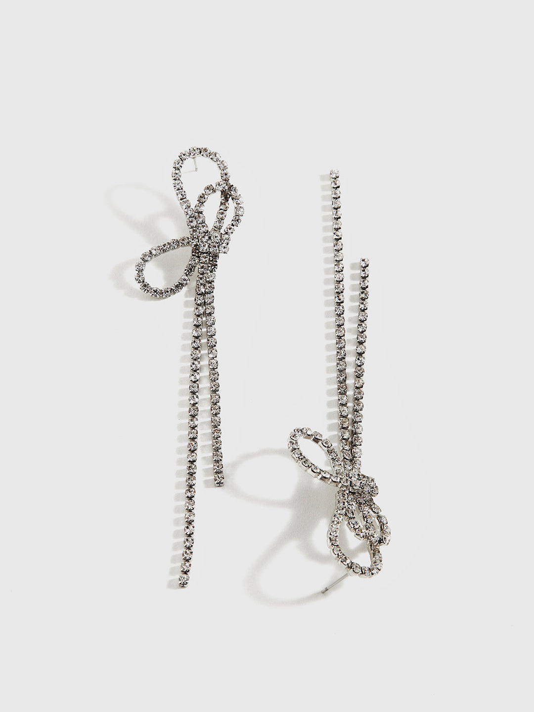 Strass Schleife Quaste Ohrringe