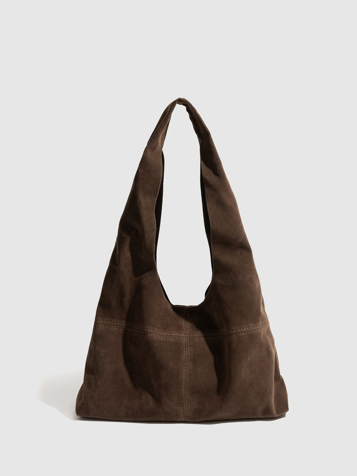 Button-Verschluss Hobo-Tasche