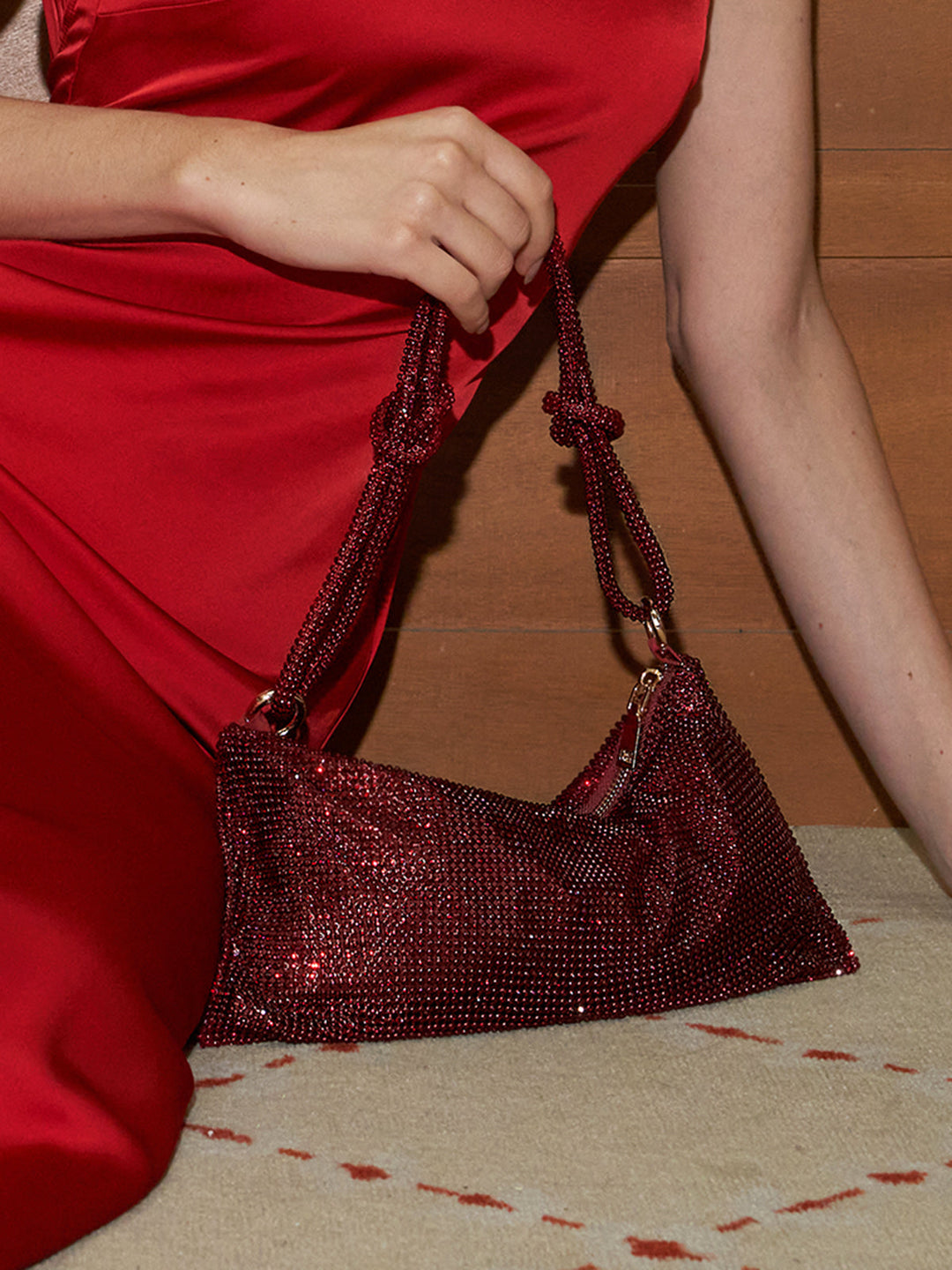 Rhinestone Kleine Achseltasche